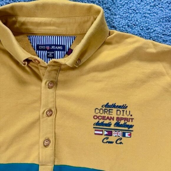 DXI Jeans Yachting Logo-ed Rugby Shirt - Men's Sz. XL- Authentic Core Div.- VGUC - Picture 3 of 10